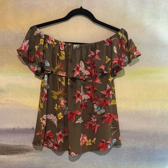 Maeve Off The Shoulder Floral Blouse size Small - Picture 3 of 6